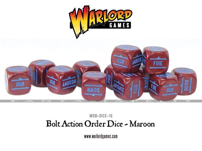 Bolt Action: Orders Dice Maroon