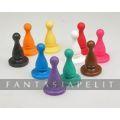 Plastic Pawns, Standard (Eleven 1 Inch Pawns, Assorted Colors) (5 Sets)