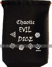 Black Evil Dice Cotton Dice Bag (noppapussi)