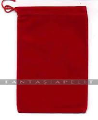 Red Velour Dice Pouch (large)