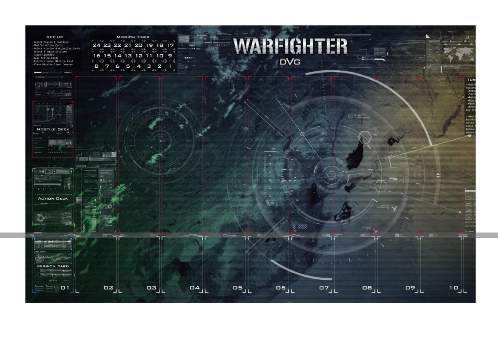 Warfighter: Modern Neoprene Roll Up Game Mat