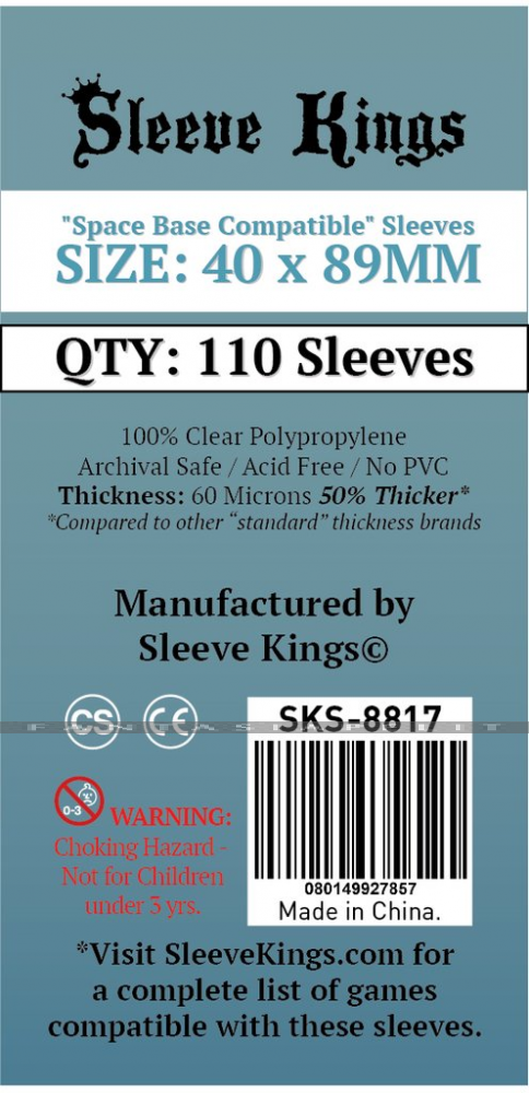 Sleeve Kings ''Space Base Compatible'' Sleeves (40x89mm) (110)