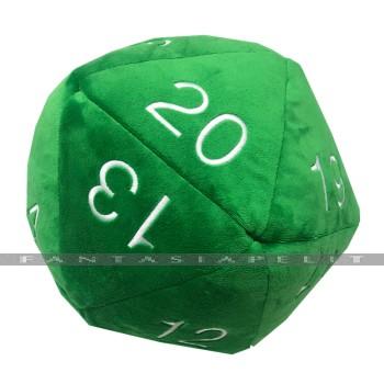 Jumbo D20 Novelty Dice Plush: Green with White (10 Inches)