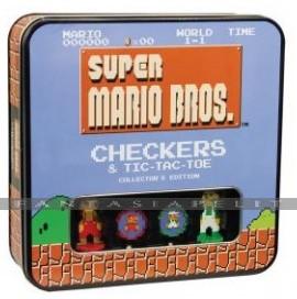 Super Mario Bros Classic Tin: Checkers & Tic Tac Toe