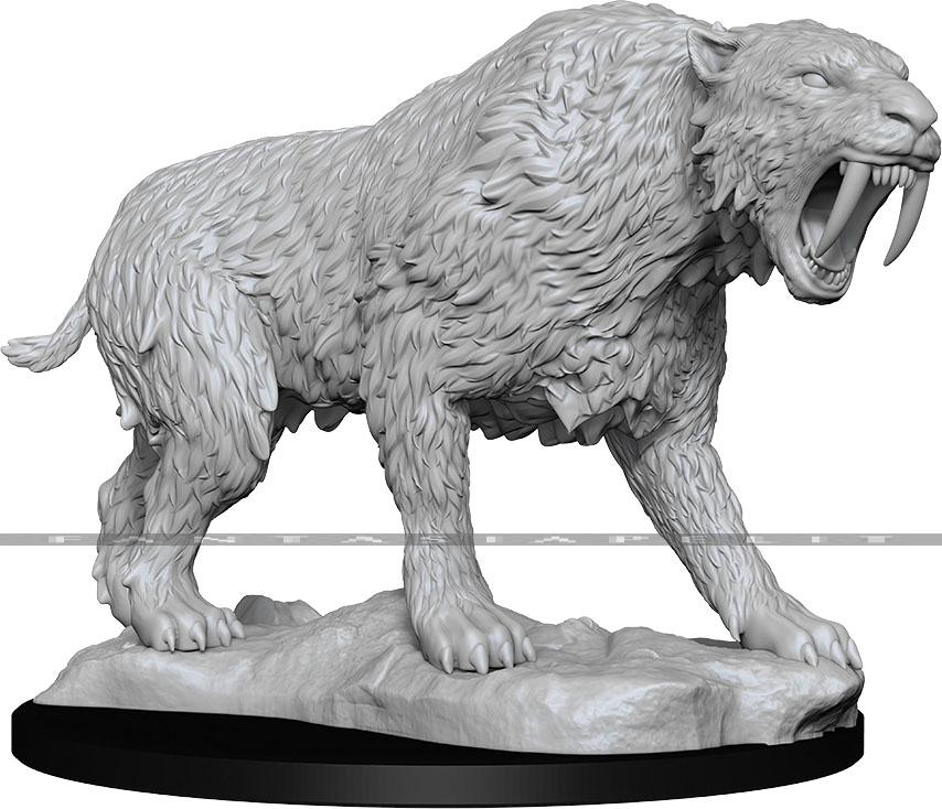 Deep Cuts Unpainted Miniatures: Saber-Toothed Tiger