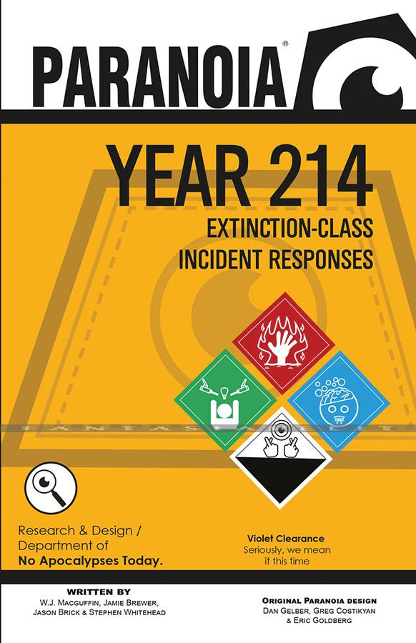 Paranoia RPG: Year 214 Extinction-Class Incident Responses