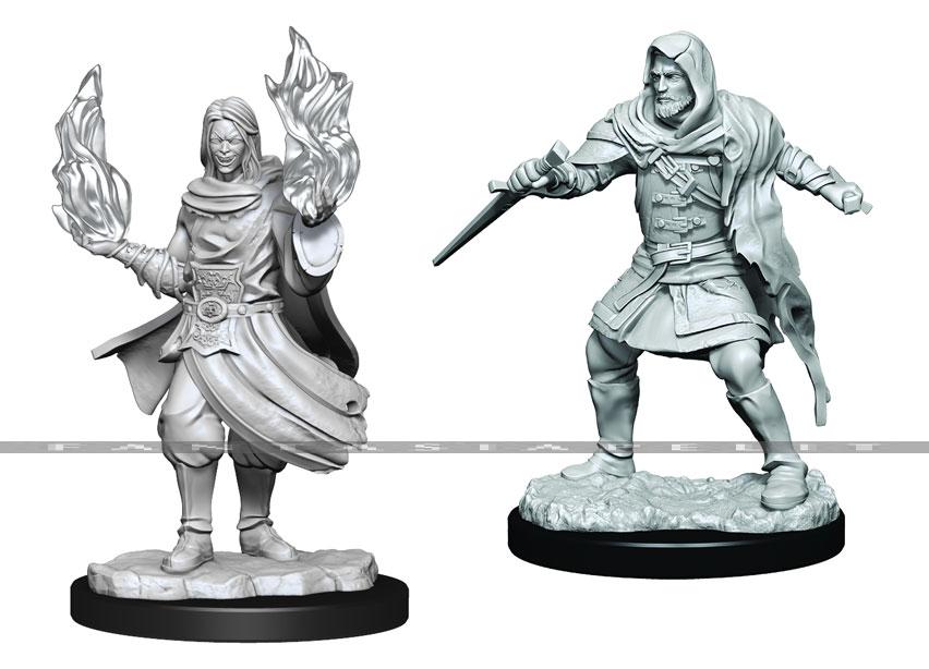 Critical Role Unpainted Miniatures: Hollow One Rogue and Sorceror Male (2)