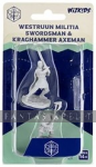 Critical Role Unpainted Miniatures: Westruun Militia Swordsman & Kraghammer Axeman (2)