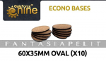 GF9 Econo Bases 60x35mm Oval (x10)