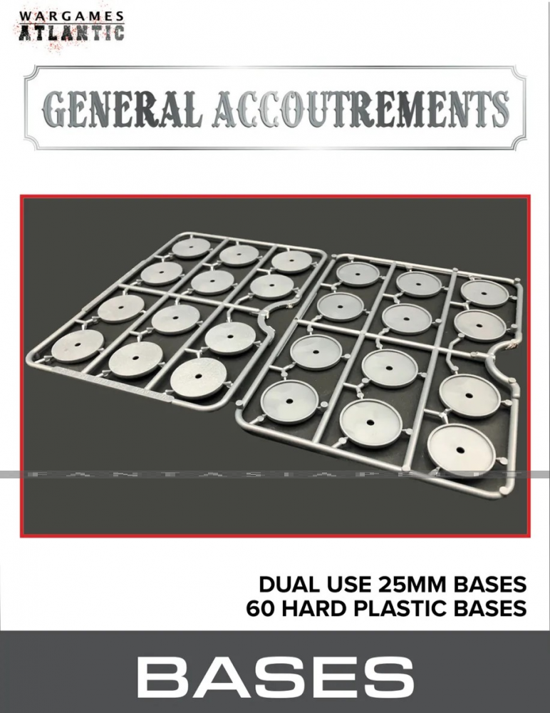 General Accoutrements: 25mm Dual Use Bases (60)