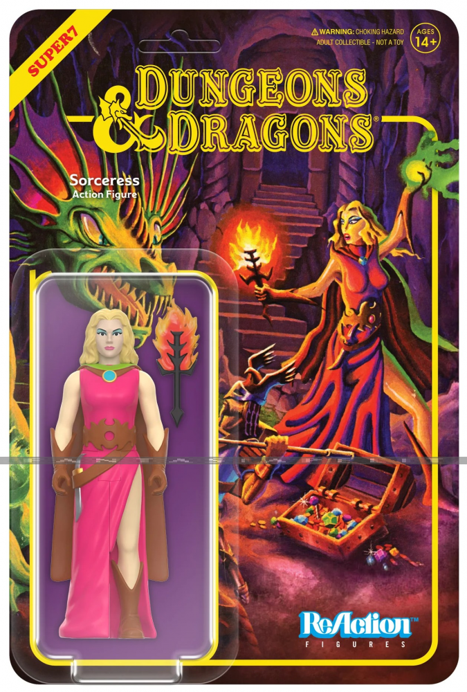 ReAction Series Dungeons & Dragons Retro Action Figure: Sorceress (Basic Set Box)