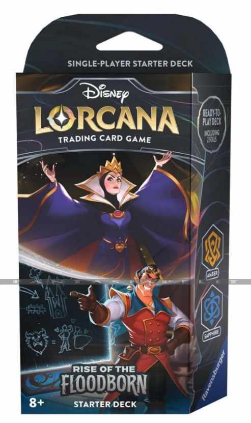 Disney Lorcana TCG: Rise of the Floodborn Starter Deck -Amber & Sapphire