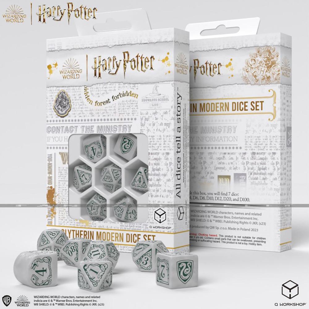 Harry Potter Dice Set: Slytherin Modern (White)