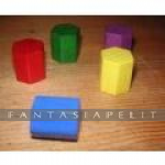 Wooden Hexagon Cylinders, 15mm (8, Multi-color) (5 Sets)