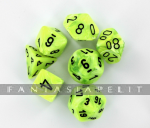 Vortex: Polyhedral Bright Green/Black 7-Die Set