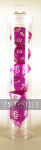 Transparent Dice Set Purple/Violetti gemnoppasetti (7 noppaa)