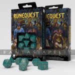 Runequest: Turquoise & Gold Dice Set (7)