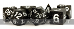 16mm Sharp Edge Silicone Rubber Poly Dice Set: Gold Scatter (7)