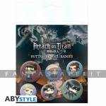 Attack on Titan Badge Pack: Chibi characters