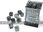 Borealis: 12mm d6 Light Smoke/silver Luminary Dice Block (36 dice) 