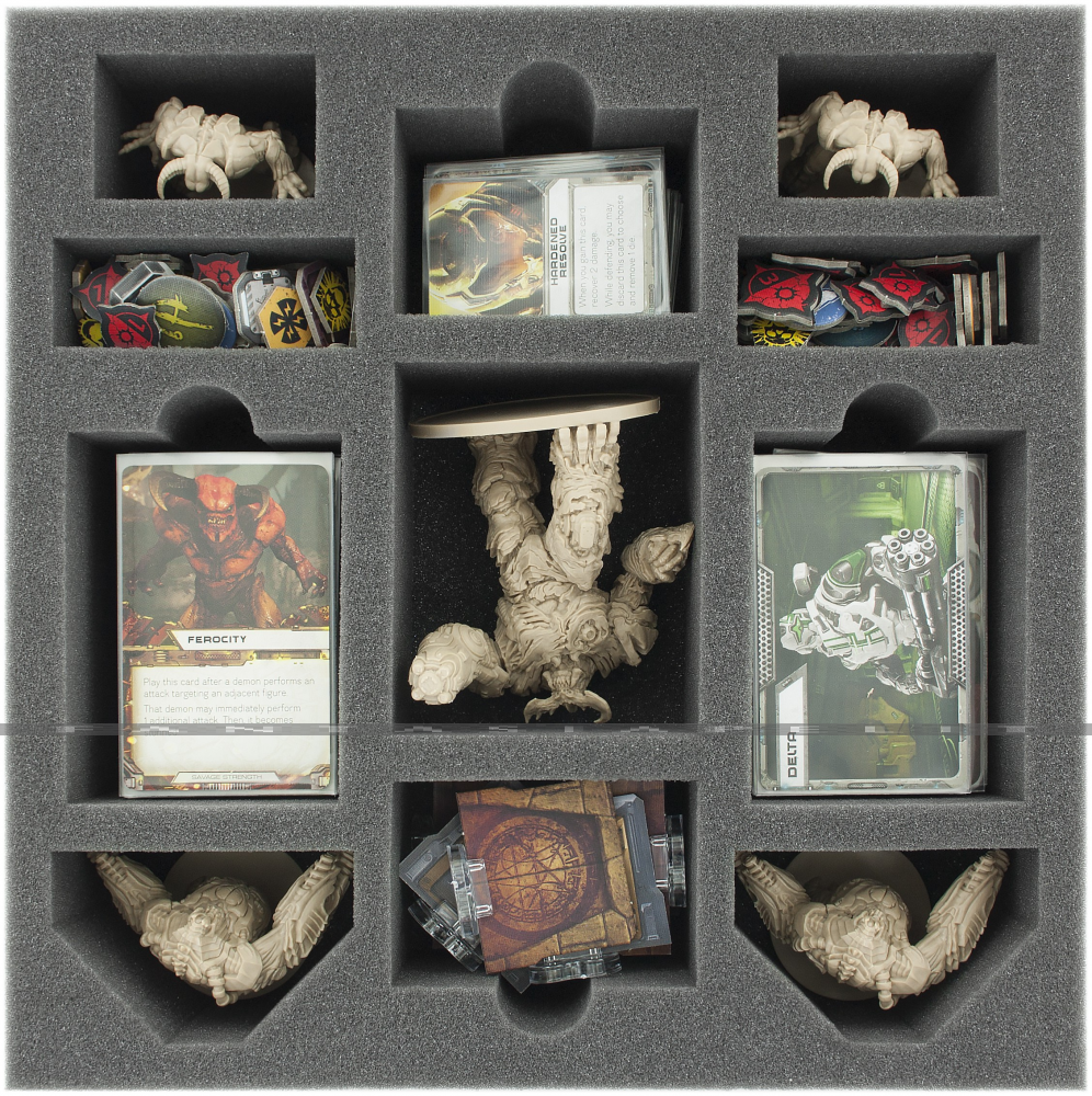 Foam Tray 70 mm with 11 Compartments For Doom - Cards And Big Demons