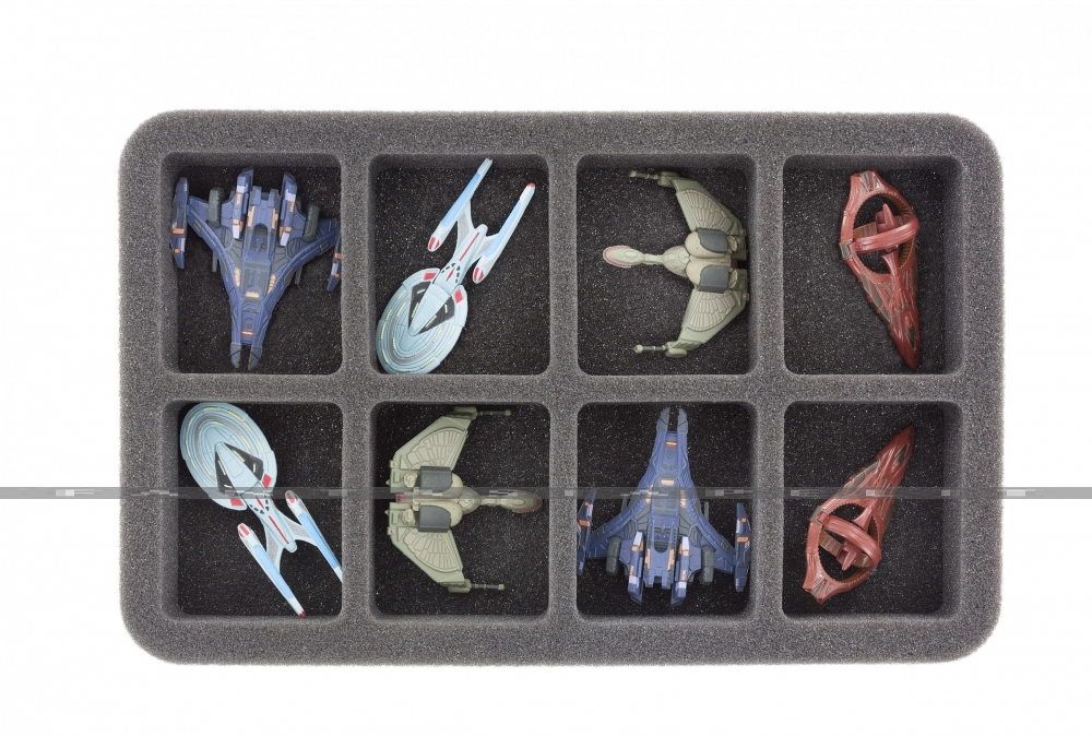 Figure Foam Tray 35 mm (1.4 inch) Half-size For Large Star Trek Attack Wing Ships