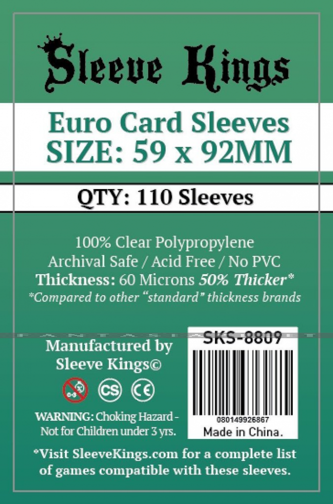 Sleeve Kings Euro Card Sleeves (59x92mm) (110)