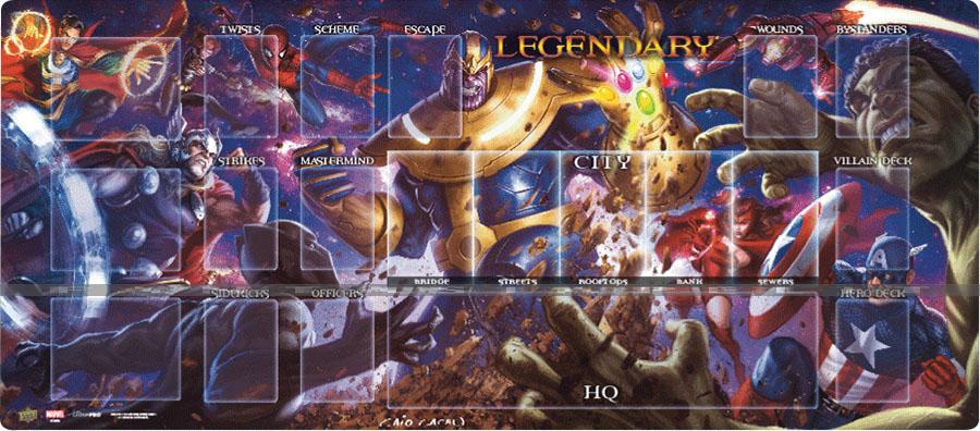 Legendary Deck-Building Game: Playmat -Thanos vs. The Avengers