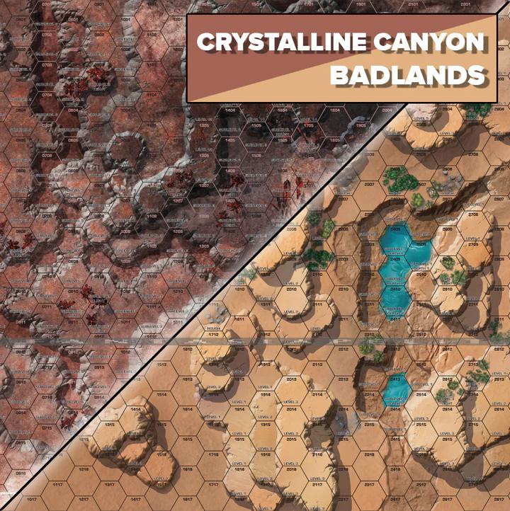 BattleTech: Battlemat S -Alien Worlds, Crystalline Canyon/Badlands