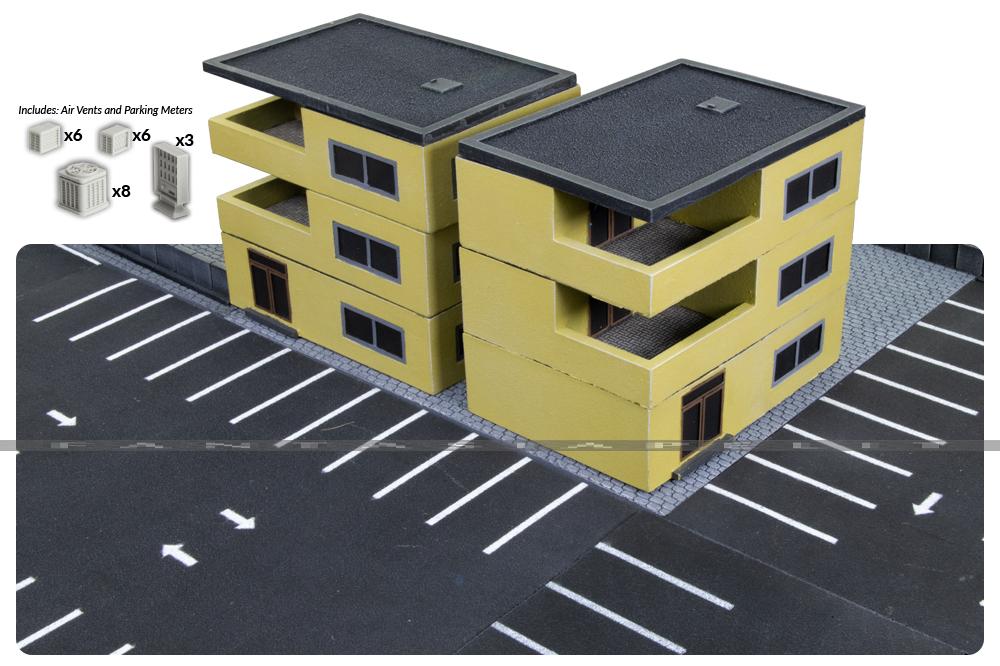 Modern Terrain Bundle 3: Apartments & Parking (15mm) - kuva 2