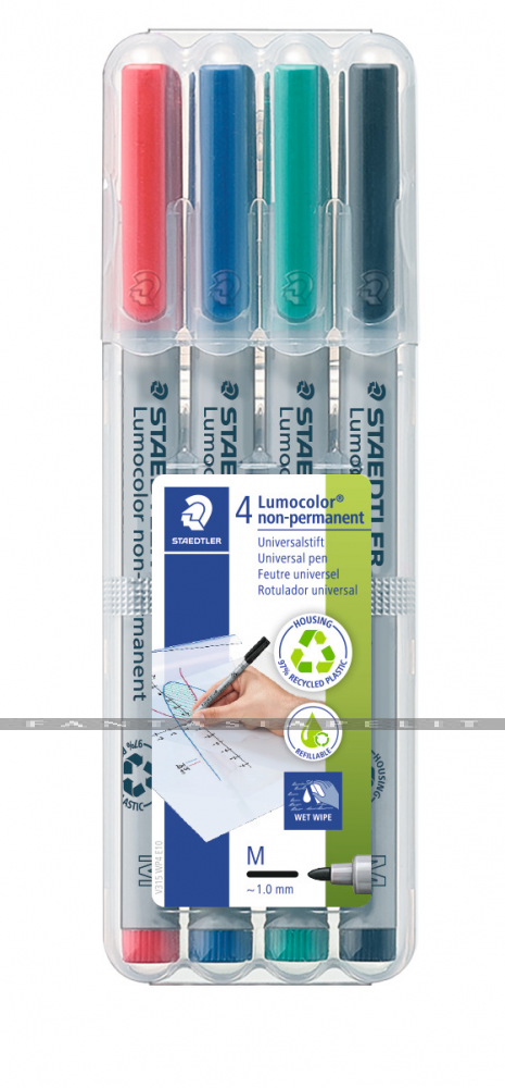 Water Soluble Markers: 4-Pack (Red, Blue, Green, Black)