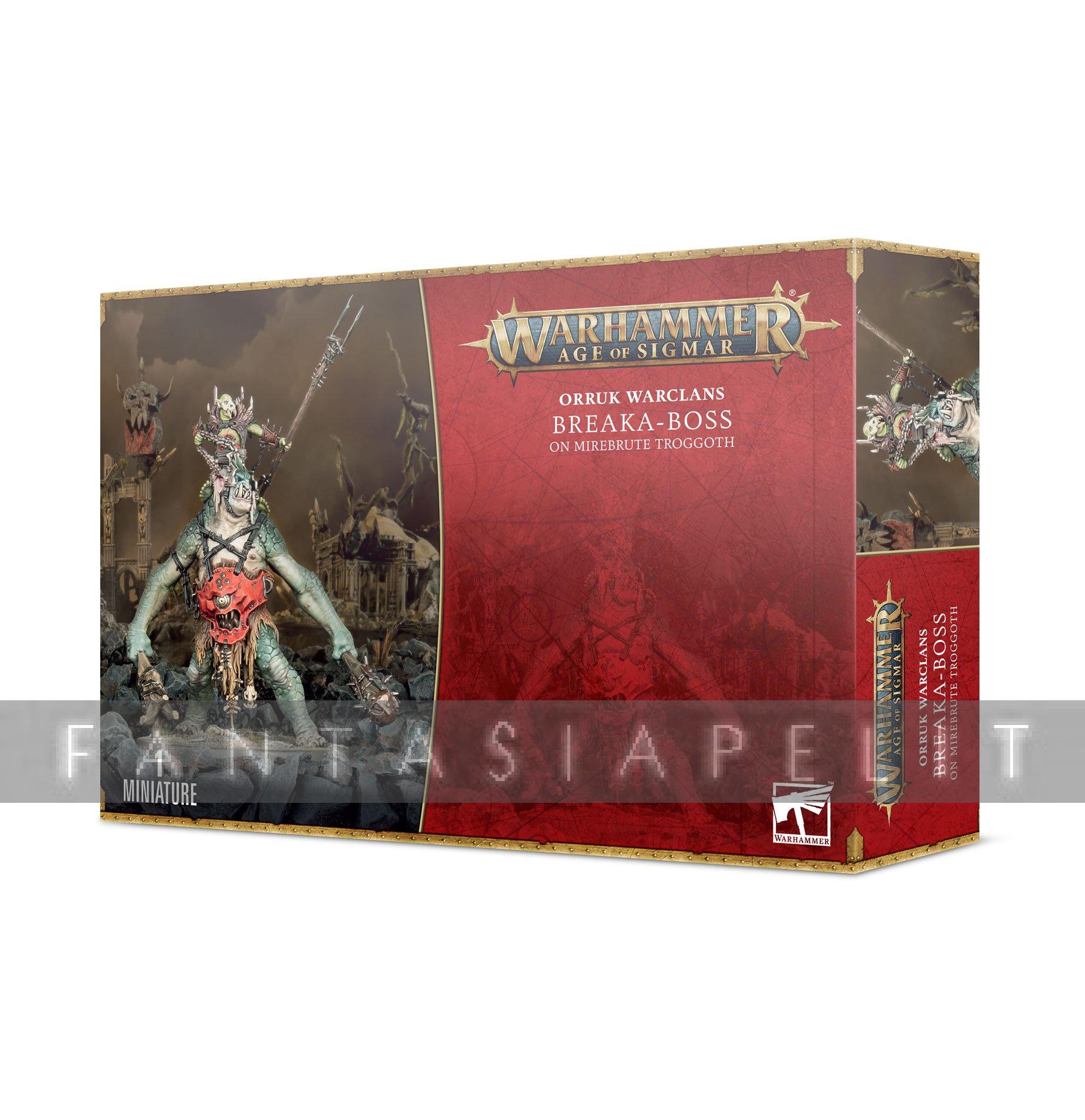 Games Workshop - Age Of Sigmar: Breaka-Boss On Mirebrute Troggoth - Miniatura Sin Pintar, 24 Piezas
