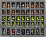 kuva tuotteesta on linkki tuotesivulle: Foam Tray 35 mm (1.38 inch) with 45 Conical Slots For Zombicide Miniatures