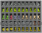 kuva tuotteesta on linkki tuotesivulle: Foam Tray 35 mm (1.38 inch) Full-size with 50 Slots For Zombicide Accessories And Miniatures
