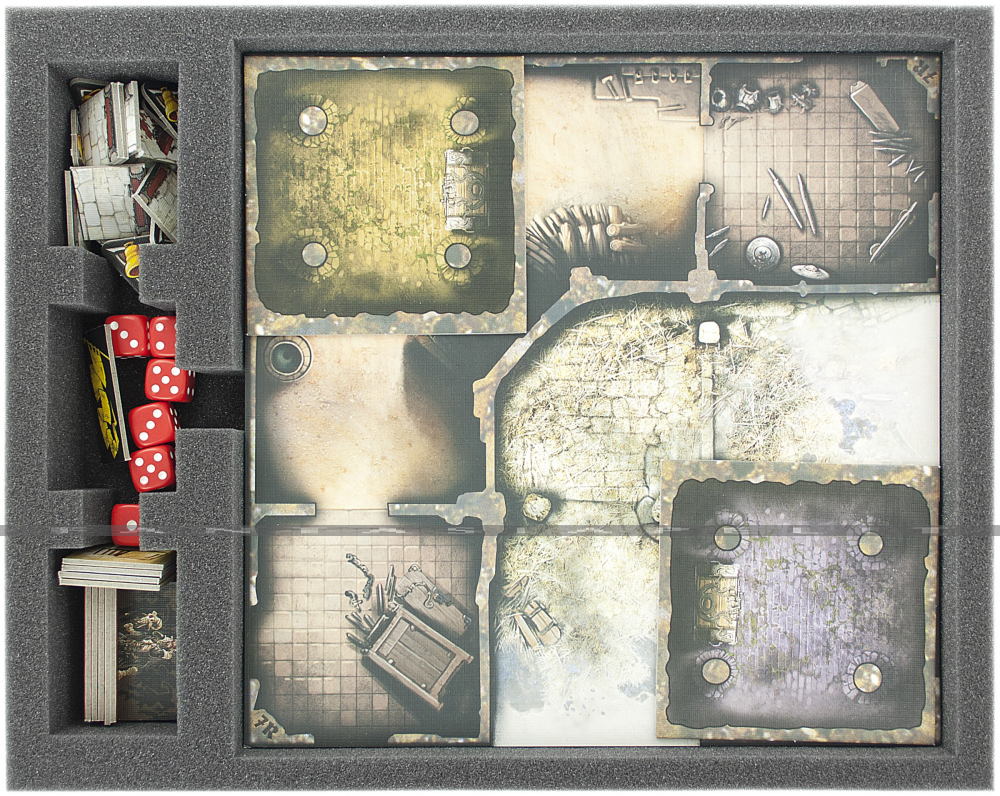 Foam Tray 50 mm For Zombicide And Black Plague Token, Tiles And Cards