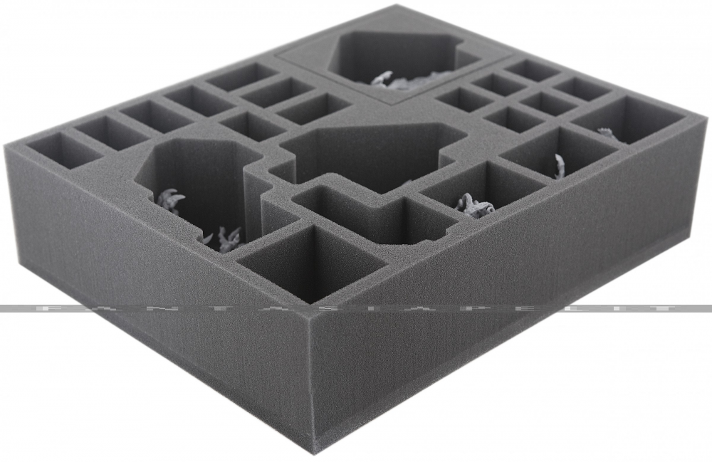 Foam Tray 85 mm (3.35 inch) Full-size with 22 Compartments For All Zombicide Black Plague Monsters