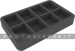 Figure Foam Tray 40 mm (1.6 inches) Half-size with 8 Larger Cut-outs