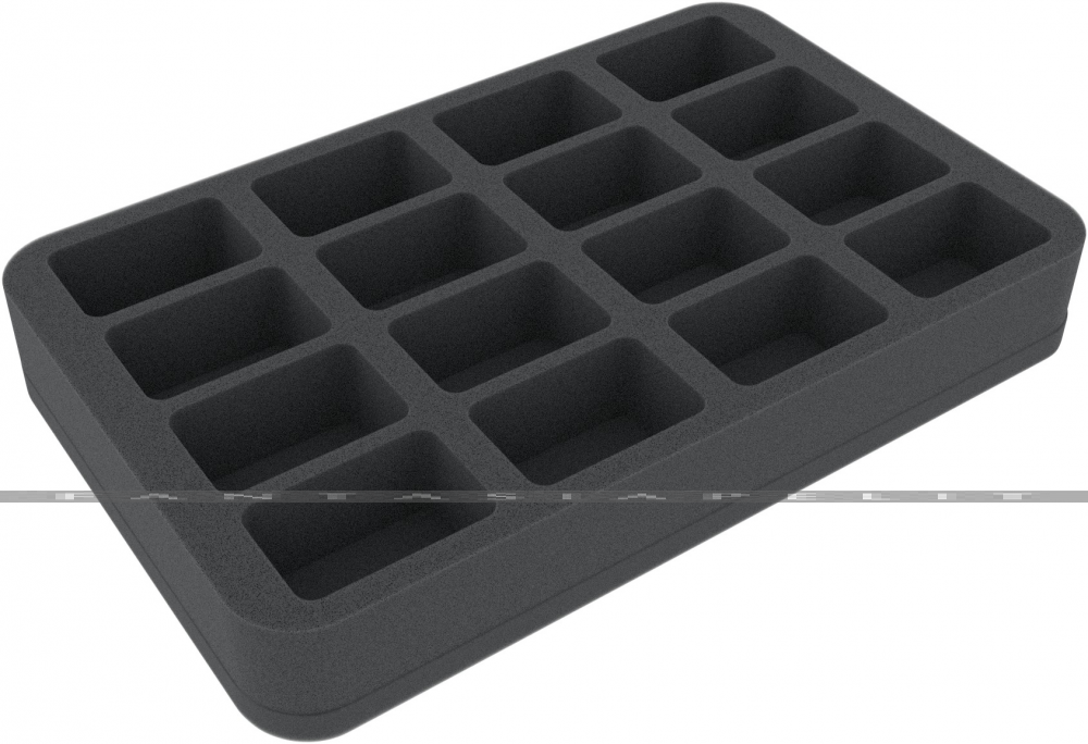 Figure Foam Tray 40 mm (1.6 inches) Half-size with 16 Slots