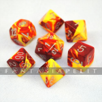 Gemini 5: Polyhedral Red Yellow/Silver 7-Die Set