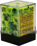 Gemini 6: 12mm D6 Green Yellow/Silver (36)