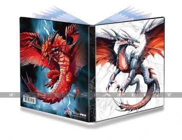 Ultra Pro 4-Pocket Black & Demon Dragons Portfolio (For Small Sized Cards)