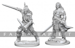 Pathfinder Deep Cuts Unpainted Miniatures: Human Fighter Male (2)