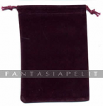Burgundy Velour Dice Pouch (small)
