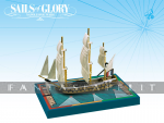 kuva tuotteesta on linkki tuotesivulle: Sails of Glory -Petit Annibal 1782 / Leander 1798 4th Rate Ship Pack