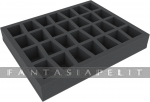 Figure Foam Tray 40 mm (1.6 inch) with Base And 28 Slots For Larger Tabletop Models