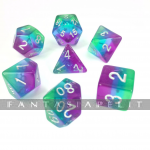 Gem: Blue Aurora Dice Set (7)