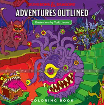 D&D 5: Adventures Outlined Coloring Book