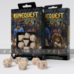 kuva tuotteesta on linkki tuotesivulle: Runequest: Beige & Burgundy Dice Set (7)