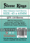 kuva tuotteesta on linkki tuotesivulle: Sleeve Kings Mini Chimera Card Sleeves (43x65mm) (110)