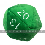 Jumbo D20 Novelty Dice Plush: Green with White (10 Inches)